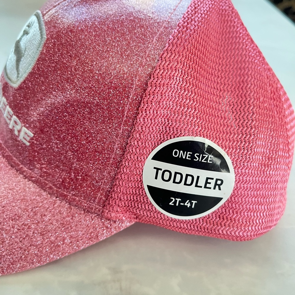John Deere Sparkling Pink Toddler Cap - Picture 2 of 7
